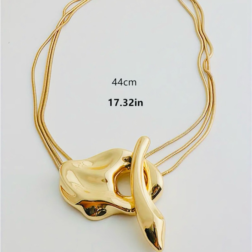 ✨✨✨Abstract Gold Necklace✨✨✨ - Picture 4 of 5